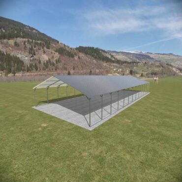 22x55 Vertical Roof Carport North