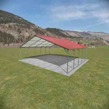 24x20 Vertical Roof Carport North