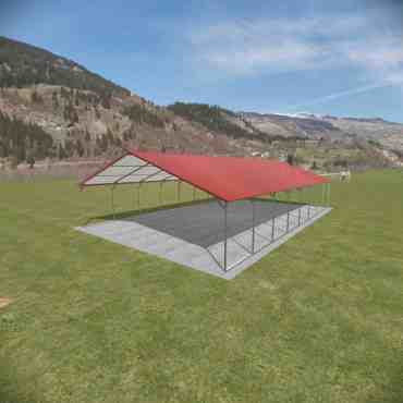 24x40 Vertical Roof Metal Carport