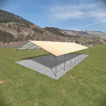 24x45 Vertical Roof Metal Carport Florida