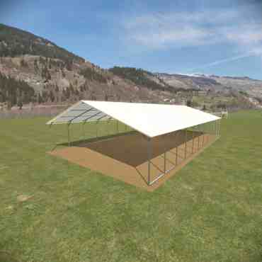 24x45 Vertical Roof Carport North