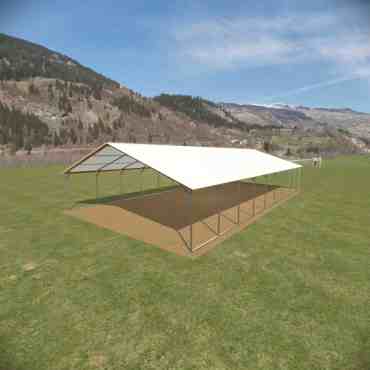 24x45 Vertical Roof Metal Carport