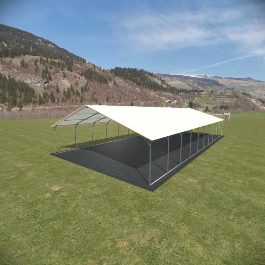 24x50 Vertical Roof Metal Carport Florida - Alan's Factory Outlet