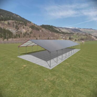 24x55 Vertical Roof Metal Carport Florida