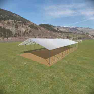 24x55 Vertical Roof Carport North