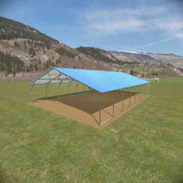 26x40 Vertical Roof Triple Wide Metal Carport