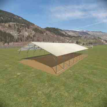 26x50 Vertical Roof Triple Wide Metal Carport