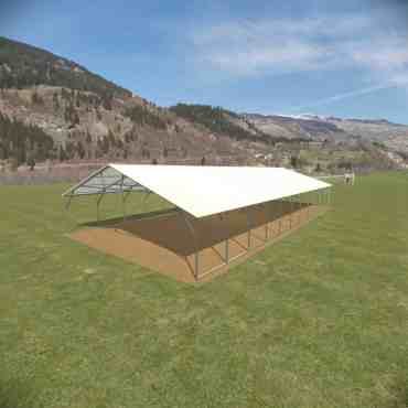 26x55 Vertical Roof Triple Wide Metal Carport