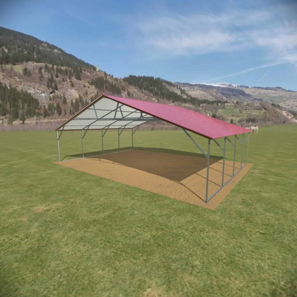 28x20 Vertical Roof Triple Wide Metal Carport - Alan's Factory Outlet