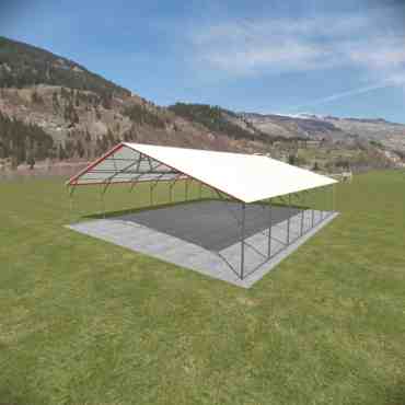 28x35 Vertical Roof Triple Wide Metal Carport