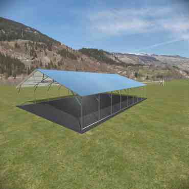 28x40 Vertical Roof Triple Wide Metal Carport