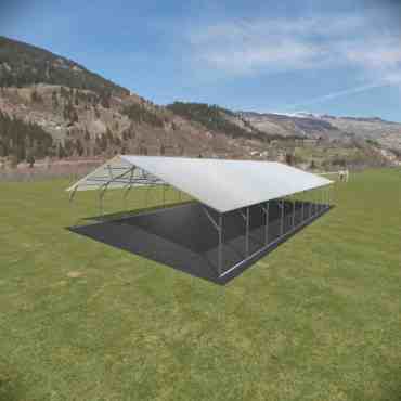 28x50 Vertical Roof Triple Wide Metal Carport