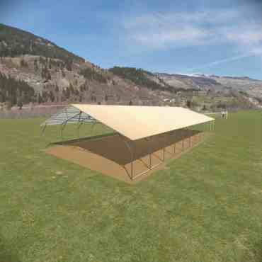 28x55 Vertical Roof Triple Wide Metal Carport