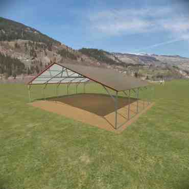 30x25 Vertical Roof Triple Wide Metal Carport