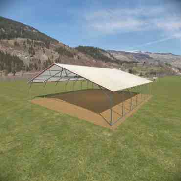 30x35 Vertical Roof Triple Wide Metal Carport