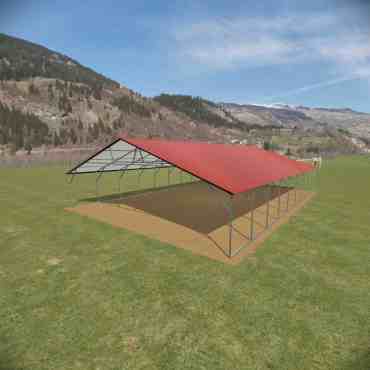 30x45 Vertical Roof Triple Wide Metal Carport