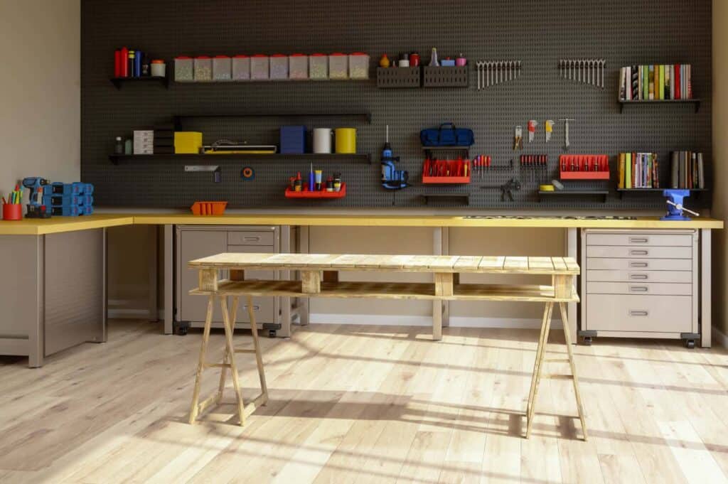 customize your garage with a nice workbench 