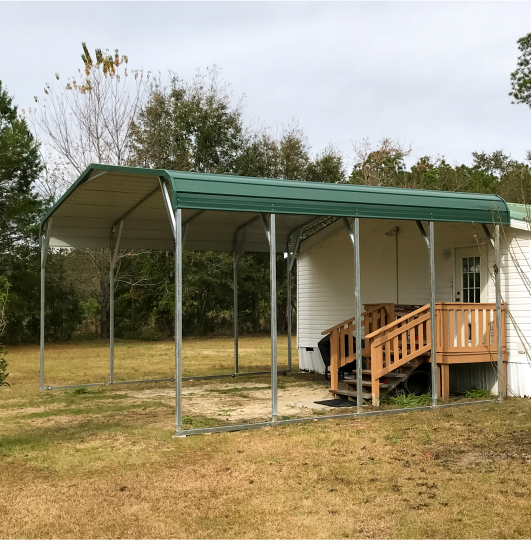 Carport with green roof