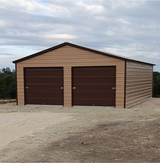 A large two car garage