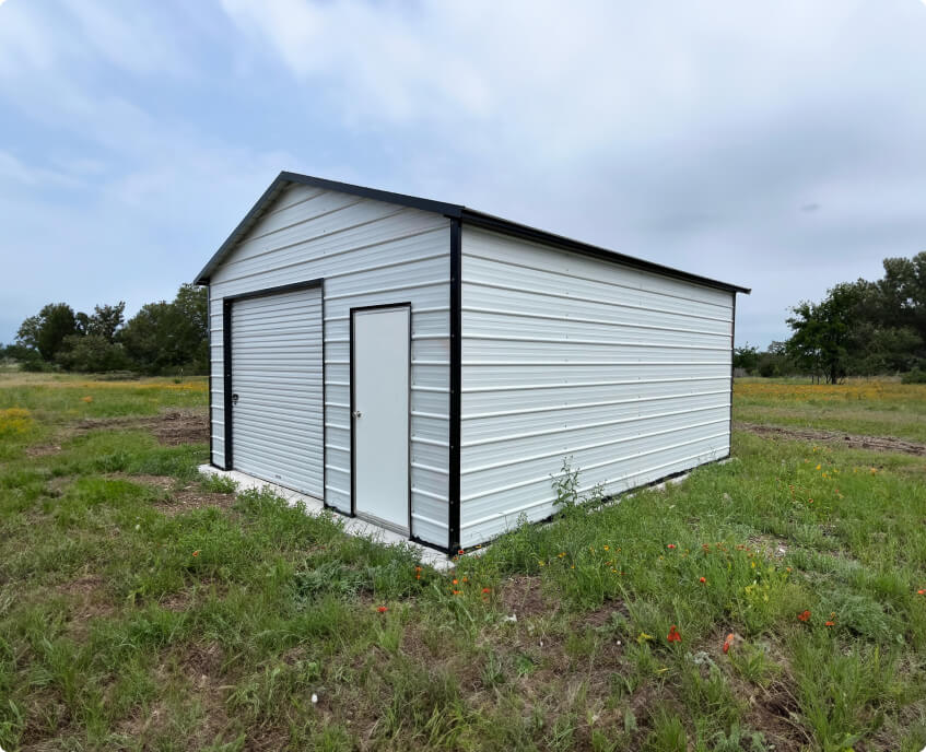 Carport to Garage Metal Building