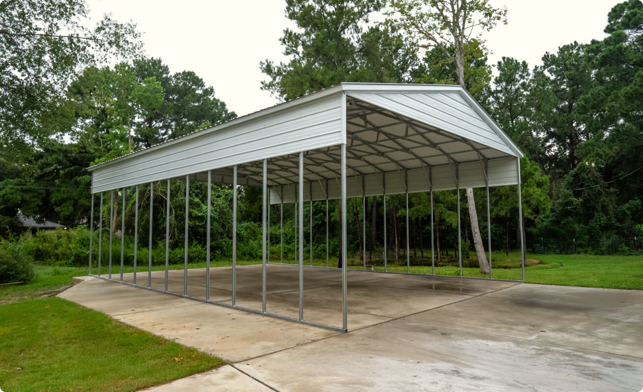 Triple Wide Metal Carport