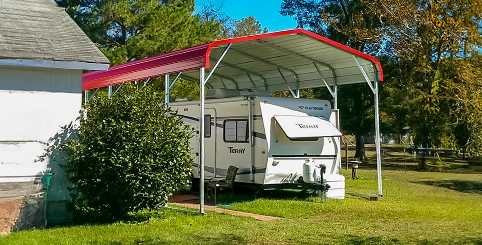RV shelter idea: Open-Frame Regular RV Carport