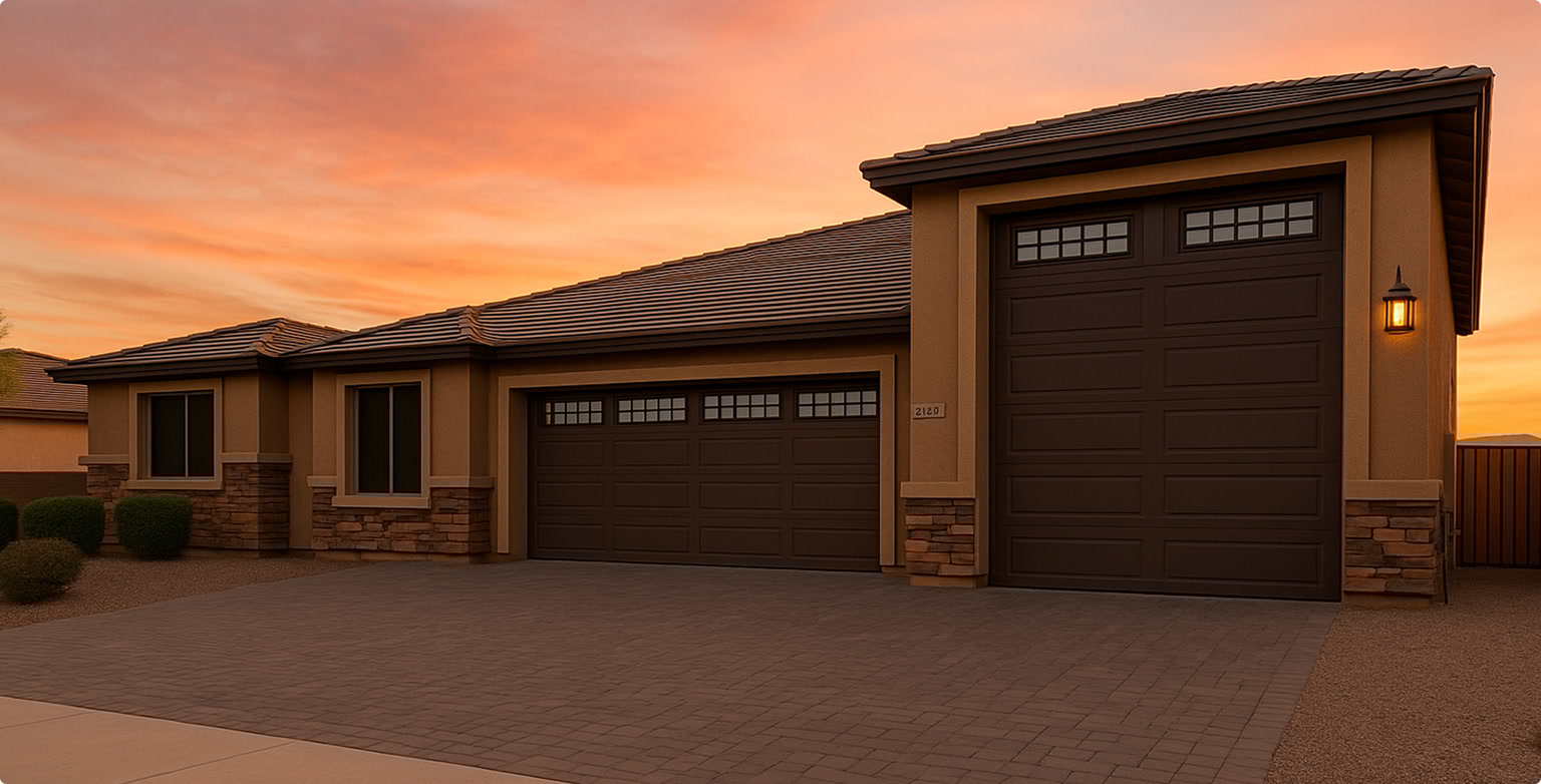 RV shelter idea: Attached RV Garage