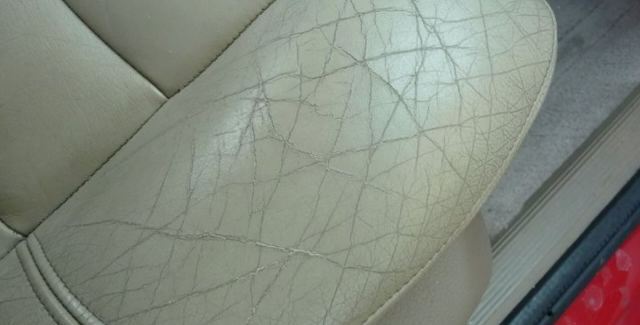 Cracked leather seats
