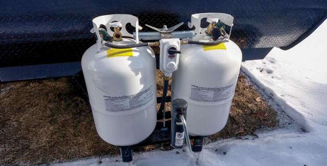 Liquid Propane Cylinder Rack and control valve for RVs