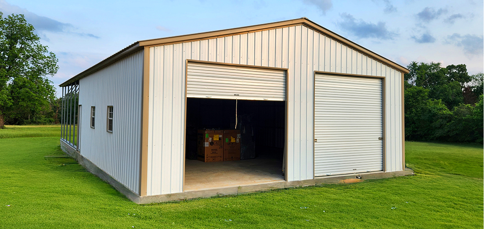 Garage with two garage doors