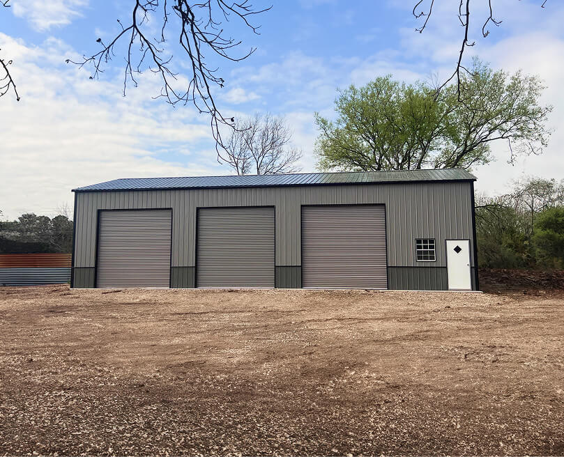 3 Car Vertical Metal Garage