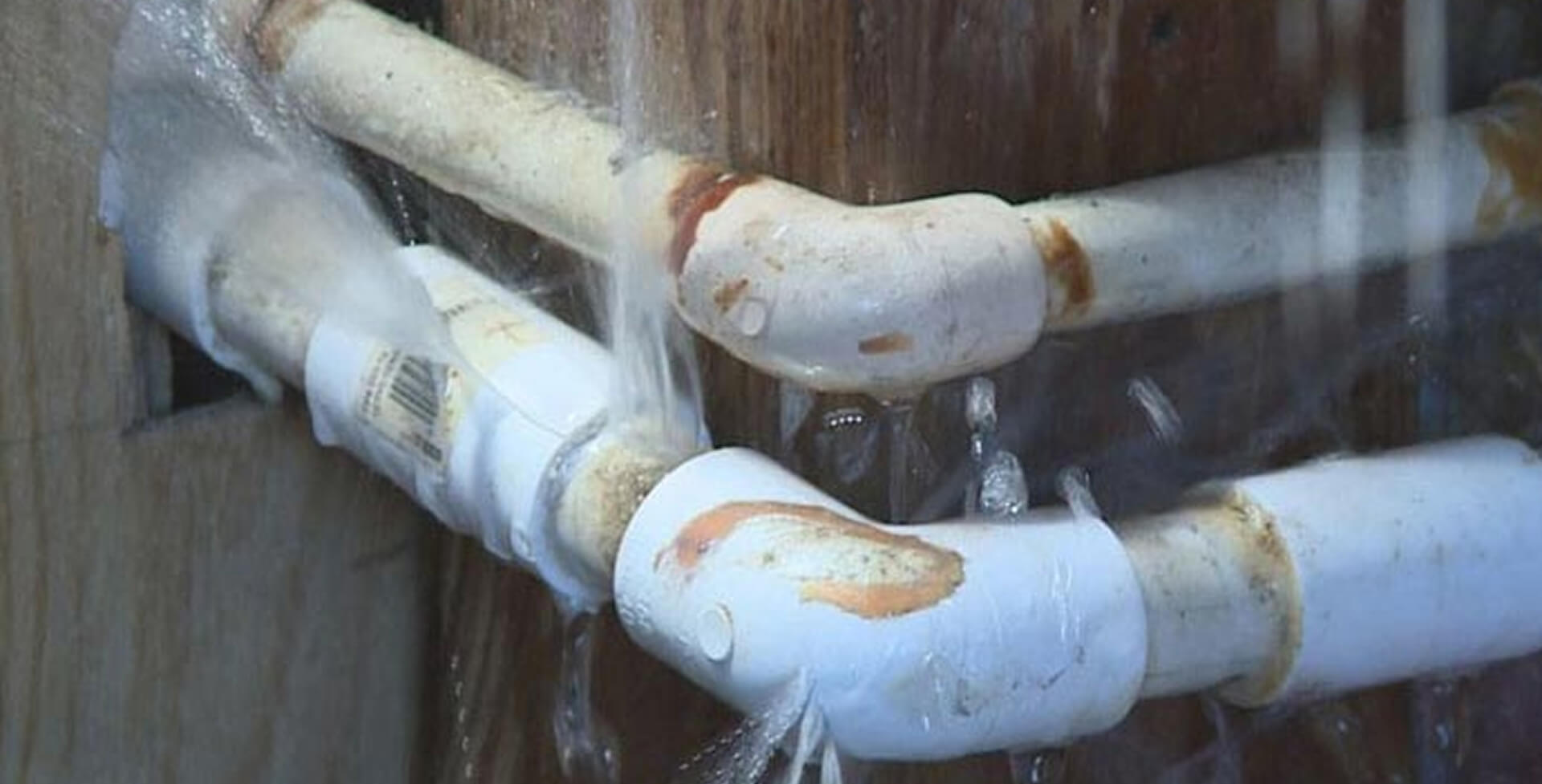 Burst water lines due to bad RV winter storage and a lack of winterizing