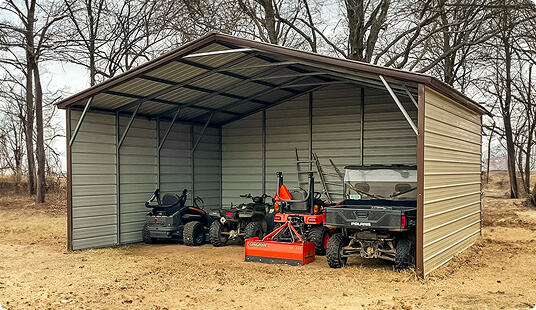 Carport on a farm