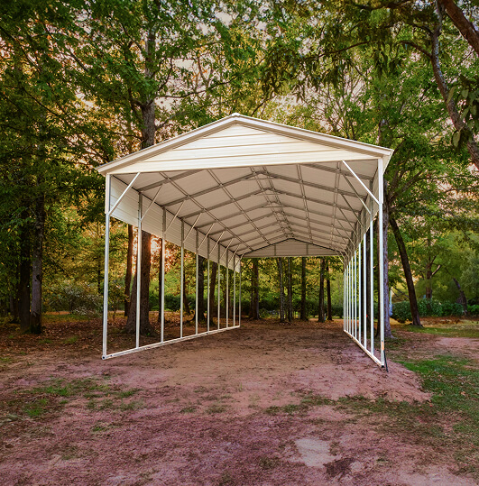 Large empty RV carport