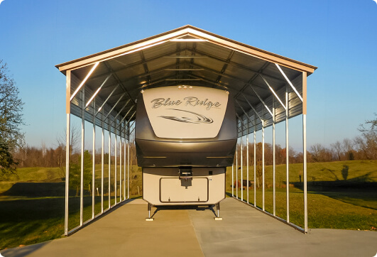 Vertical Metal RV Carport