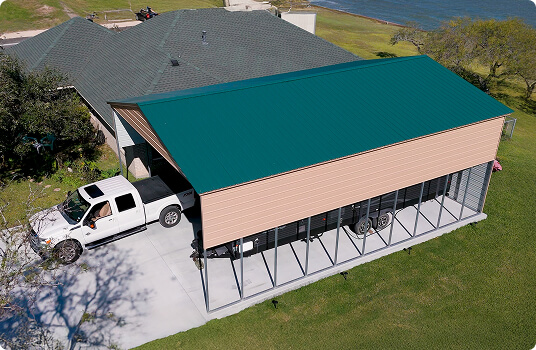 Large Carport Green Roof