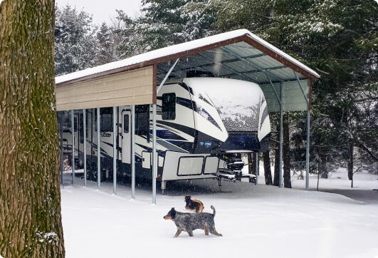RV Carport Snow