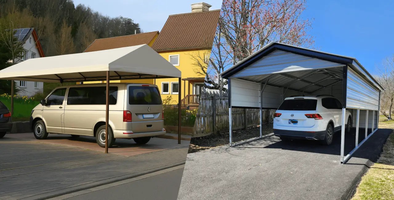 Canvas Carports vs. Steel Carports: Temporary Fix or Lasting Solution?