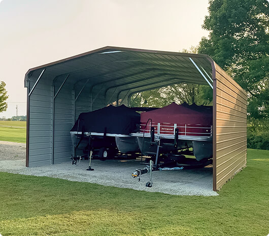Shelter for two covered boats