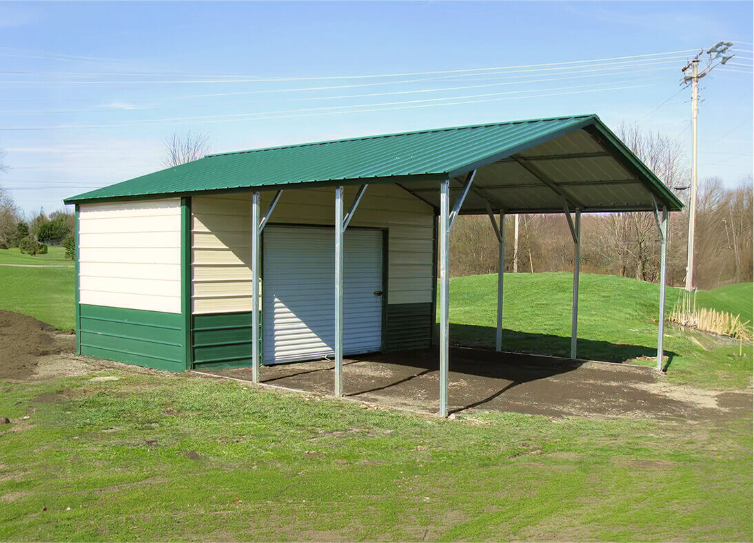 Carport-Shed Combo Kit