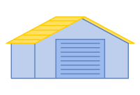 Metal building with boxed eave roof