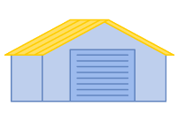 Metal building with vertical roof