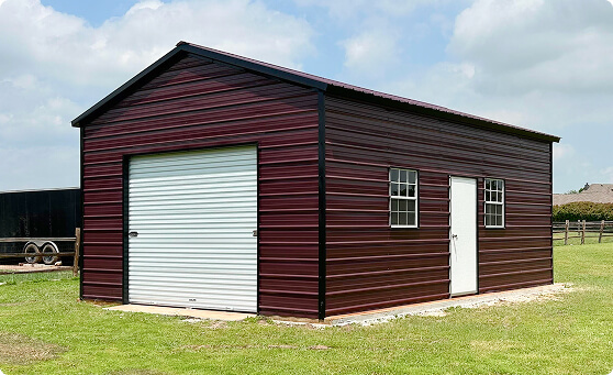 1 car metal garage