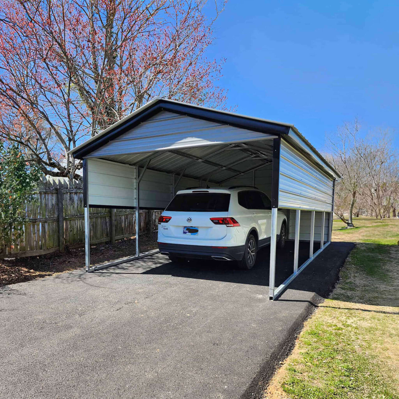 12x20 Vertical Roof Metal Carport