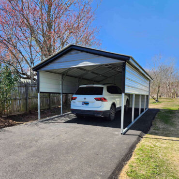 12x20 Vertical Roof Carport North