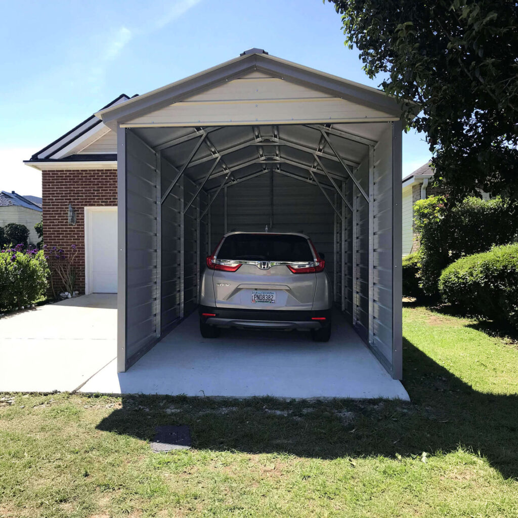 12x20 Vertical Roof Metal Carport