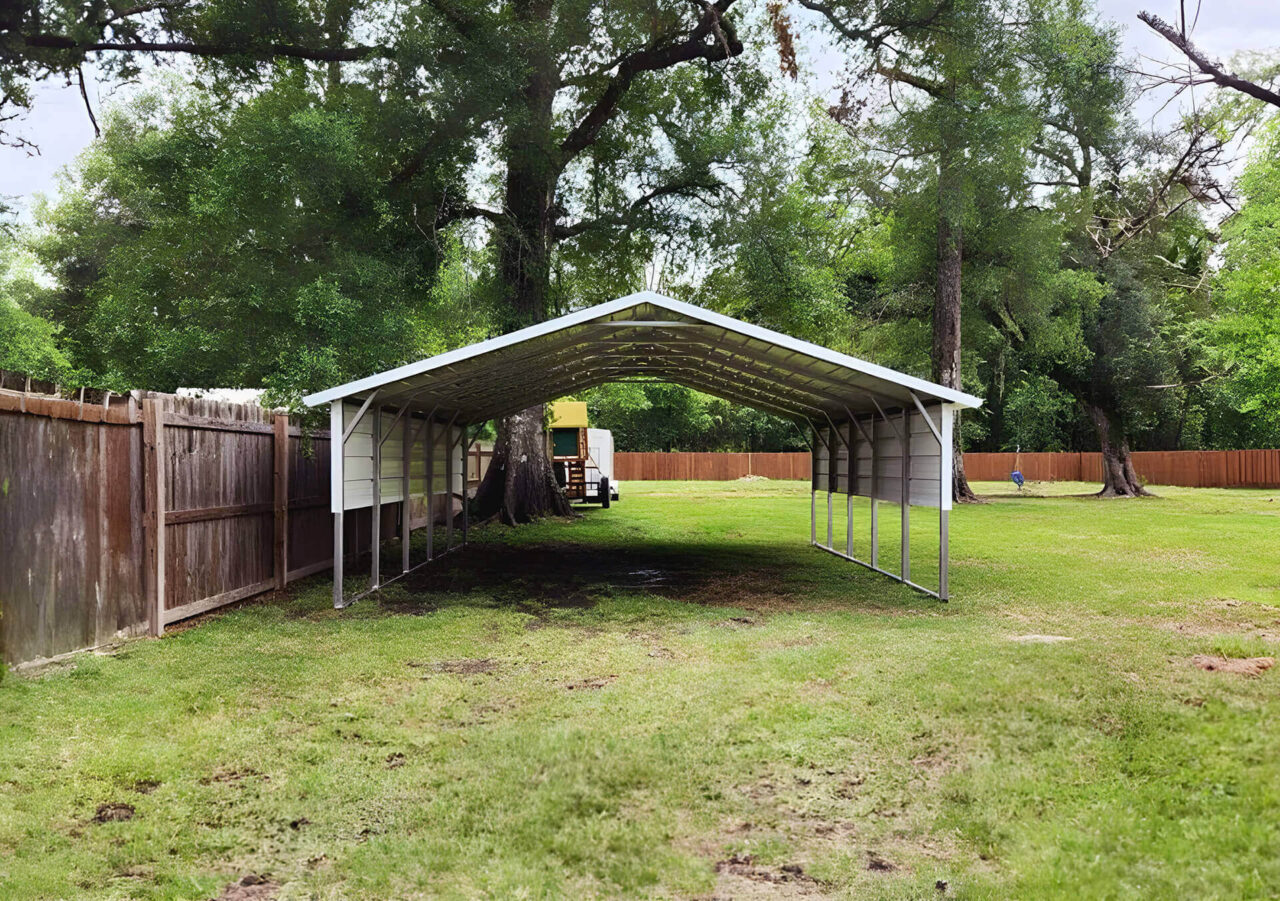 18x20 Boxed Eave Steel Carport