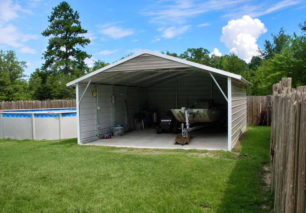 18x20 Boxed Eave Steel Carport