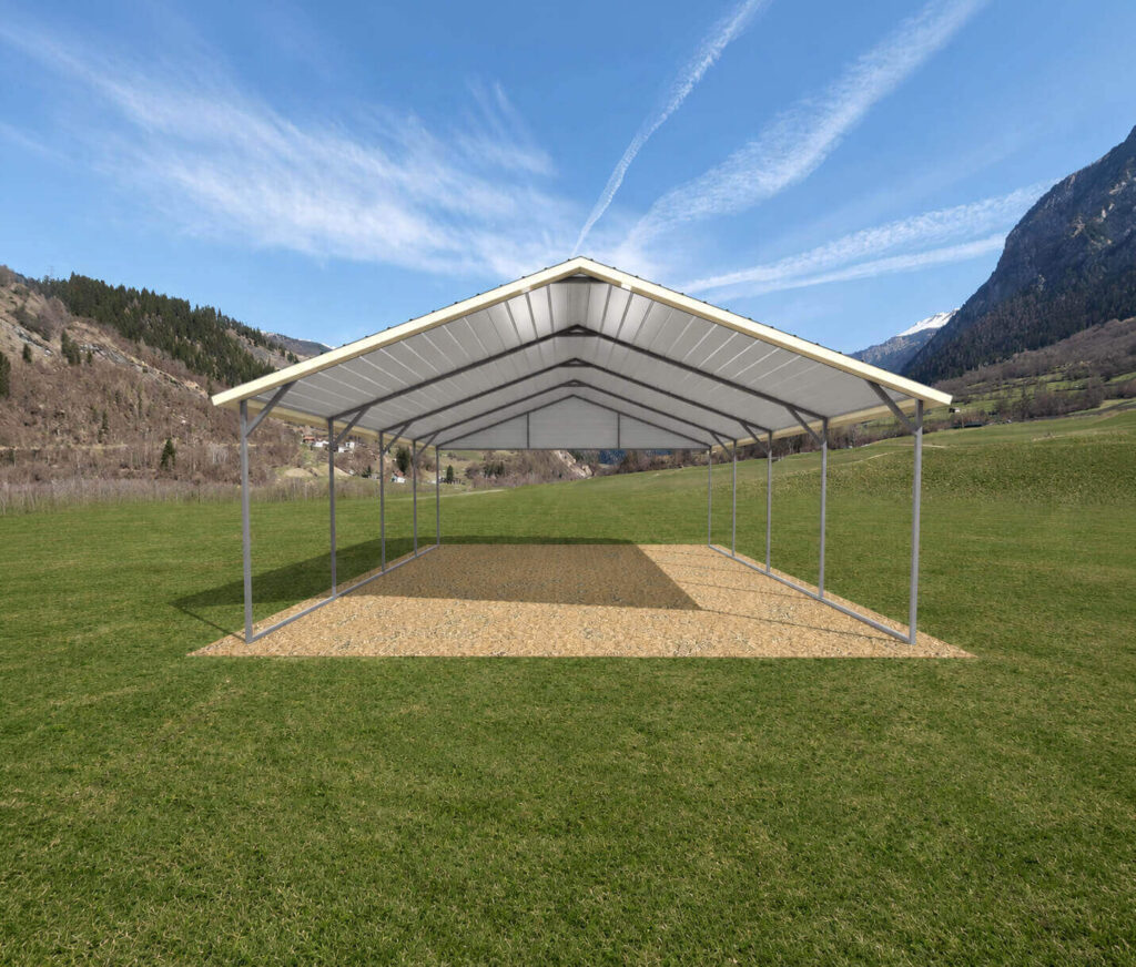 18x20 Boxed Eave Steel Carport