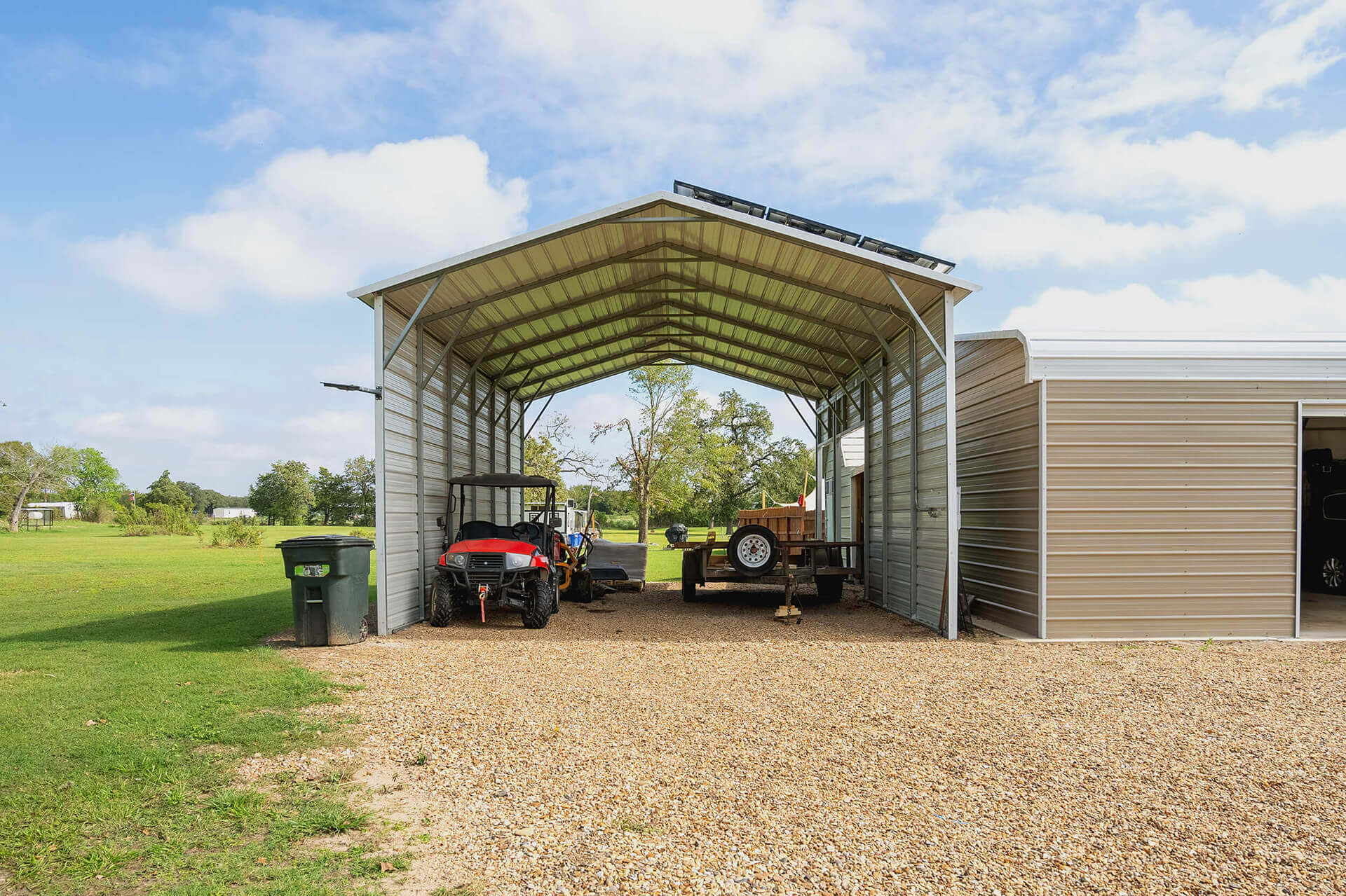 20x25 Boxed Eave Roof Carport Florida - Alan's Factory Outlet